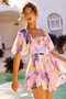 Look My Way Mini Dress - Purple Multi | Sage and Paige AUS.