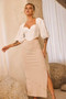 Classic Movement Midi Skirt - Beige | Sage and Paige AUS.