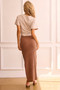 Classic Movement Midi Skirt - Chocolate | Sage and Paige AUS.