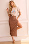 Classic Movement Midi Skirt - Chocolate | Sage and Paige AUS.