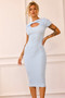 Perfect Rosey Knit Midi Dress - Blue | Sage and Paige AUS.
