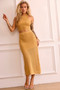 Miranda Knit Midi Skirt - Mustard | Sage and Paige AUS.