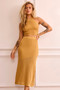 Miranda Knit Midi Skirt - Mustard | Sage and Paige AUS.