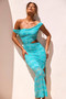 Moon Child Maxi Dress - Aqua | Sage and Paige AUS.