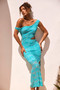 Moon Child Maxi Dress - Aqua | Sage and Paige AUS.