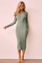 Risk Taker Knit Midi Dress - Sage | Sage and Paige AUS.