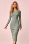 Risk Taker Knit Midi Dress - Sage | Sage and Paige AUS.