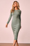 Risk Taker Knit Midi Dress - Sage | Sage and Paige AUS.