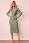 Risk Taker Knit Midi Dress - Sage | Sage and Paige AUS.