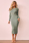 Risk Taker Knit Midi Dress - Sage | Sage and Paige AUS.