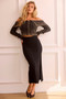 Laurel Midi Skirt - Black | Sage and Paige AUS.