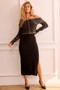 Laurel Midi Skirt - Black | Sage and Paige AUS.