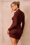 Final Countdown Knit Mini Dress - Chocolate | Sage and Paige AUS.