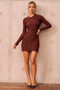 Final Countdown Knit Mini Dress - Chocolate | Sage and Paige AUS.