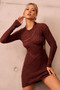 Final Countdown Knit Mini Dress - Chocolate | Sage and Paige AUS.