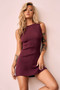 Take A Trip Knit Mini Dress - Wine | Sage and Paige AUS.