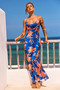 Mad Love Maxi Dress - Blue Multi | Sage and Paige AUS.