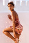 Sparks Fly Mini Dress - Rose Gold | Sage and Paige AUS.