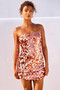 Sparks Fly Mini Dress - Rose Gold | Sage and Paige AUS.