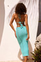 Lost In Lights Crochet Midi Dress - Sea Green | Sage and Paige AUS.
