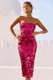 Stay Cute Midi Dress - Hot Pink | Sage and Paige AUS.