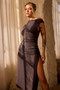 Loren Knit Midi Dress - Charcoal | Sage and Paige AUS.