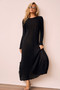 Astoria Knit Maxi Dress - Black | Sage and Paige AUS.