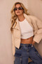 In A Bubble Puffer Jacket - Beige | Sage and Paige AUS.