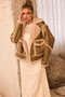 Scrunch Time Vegan Jacket - Khaki | Sage and Paige AUS.