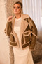 Scrunch Time Vegan Jacket - Khaki | Sage and Paige AUS.