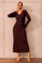 Sprint To The Finish Knit Skirt - Chocolate | Sage and Paige AUS.