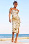 Stay Cute Midi Dress - Gold | Sage and Paige AUS.