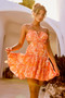 Signature Frills Mini Dress - Orange | Sage and Paige AUS.