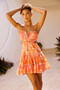 Signature Frills Mini Dress - Orange | Sage and Paige AUS.