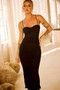 All Clear Midi Dress - Black | Sage and Paige AUS.