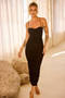 All Clear Midi Dress - Black | Sage and Paige AUS.