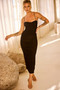 All Clear Midi Dress - Black | Sage and Paige AUS.