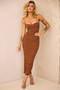 All Clear Midi Dress - Chocolate | Sage and Paige AUS.