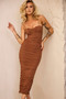 All Clear Midi Dress - Chocolate | Sage and Paige AUS.