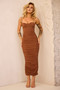 All Clear Midi Dress - Chocolate | Sage and Paige AUS.