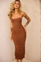 All Clear Midi Dress - Chocolate | Sage and Paige AUS.