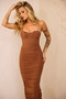 All Clear Midi Dress - Chocolate | Sage and Paige AUS.
