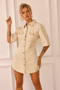 Her Way Mini Dress - Beige | Sage and Paige AUS.