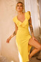 Naomi Midi Dress - Yellow | Sage and Paige AUS.