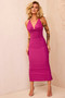 Amanda Midi Dress - Hot Pink | Sage and Paige AUS.
