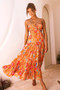 Timeless Dreams Maxi Dress - Orange Multi | Sage and Paige AUS.
