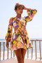End Game Mini Dress - Yellow Multi | Sage and Paige AUS.