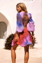Rolla Mini Dress - Blue Multi | Sage and Paige AUS.