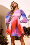 Rolla Mini Dress - Blue Multi | Sage and Paige AUS.