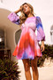 Rolla Mini Dress - Blue Multi | Sage and Paige AUS.
